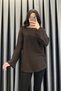Wide Collar Tunic - Brown Brown - 2