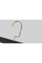 Wooden (Gold Hook Lama) Clothes Hangers for Pants, Skirts, Black Color, 4 Pieces - 3