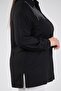 Plus Size Women's Stone Detailed Shirt Black - 7