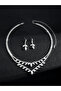 2-Piece Embellished Necklace And Earrings Jewelry Set - 3