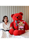 Special for Lovers: 160 Bow-Tie Big Teddy Bears and Heart-Shaped Brown Teddy Bear Bouquet - 2