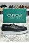 Genuine Leather Black Napa Handmade Casual Men's Shoes 1903-Paris - 2