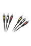 3RCA-3RCA кабел, 3 м, черен