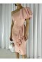 Scuba Fabric One-Shoulder Flounce Evening Dress 582150 Pudra