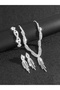 3-Piece Embellished Tassel Necklace, Bracelet And Earrings Jewelry Set - 3