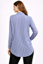 Women's Oversized Blue and White Striped Long Sleeve Buttoned Shirt – Relaxed Fit, Flowy Blouse - - 2