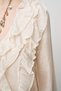 Women's Pastel Transparent Silky Shirt with Flywheel Detail - 4
