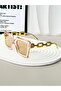 Women Chain Detail Square Sunglasses - 4