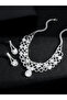 2-Piece Embellished Necklace And Earrings Jewelry Set - 5