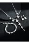 3-Piece Embellished Necklace, Bracelet And Earrings Jewelry Set - 5