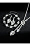 3-Piece Embellished Necklace, Bracelet And Earrings Jewelry Set - 3