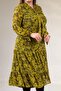 Plus Size Tie-Detail Neck Dress Yellow - 6