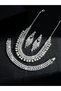 3-Piece Embellished Necklace, Bracelet And Earrings Jewelry Set - 3