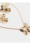 Gold Flower Necklace and Earrings Set - 3