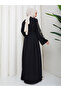 Embroidered Abaya Tight-Faitted Clothing Women's Ferace Dress - 5