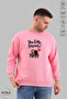 Unisex Forever Printed Crew Neck Hoodless Oversized 100% Cotton Combed Cotton Sweatshirt - 4