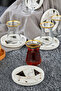 Mosaic Marble Gold Decorated 12 Piece Tea Set for 6 People, Tea Set - 5