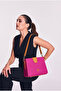 Cross Strap Women's Bag Fuchsia Tan 4059 - 4