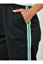 Women Black Wide Leg Joggers with Side Stripe - 5