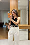 Rosalie Black Blouse with Necklace Detail