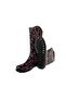 Women's Purple Patterned 35 cm Long Garden Rain Boots Emk52108 - 4