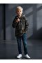 Boy's Hooded Plaid Patterned Design Jacket - 5