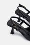 Women's Heeled Shoes with Ankle Buckle, Stylish Rustic Patent Leather Fabric Women's Shoes - 6