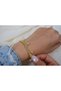 Blk235 Gold Chain Bracelet with Hanging Stone Crystal Detail (16 cm + 5 cm Extension) - 2