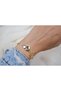 Blk236 Gold Bracelet with Heart Motif and Stone Detail (17 cm)