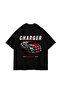The Charger Legacy Printed Oversize Unisex Black Tshirt