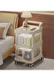 2-Tier Portable Plastic Storage Cabinet with Clear Acrylic Panels - 36x26.5x46CM - 3