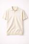 Dawson Polo V-Neck Buttonless Short Sleeve Slim Knitwear Men's T-Shirt - Beige