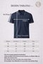 Austen Contrast Ribbed Buttoned Polo Collar Short Sleeve Slim Knitwear Men's T-Shirt - Black - 6