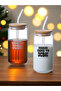 Set of 2 -Habibi Come to Dubai Borosilicate Sipper Glasses, 550ml - 2