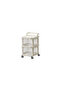 2-Tier Portable Plastic Storage Cabinet with Clear Acrylic Panels - 36x26.5x46CM