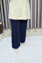 Women's Clothing Plus Size Wide Leg Cotton Pocket Lined Nergiz Trousers - 2