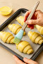 Silicone Spatula and Egg Brush Beige Blue 26 cm - 6