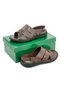 Genuine Leather Orthopedic Heel Gel Men's Sandals Slippers - Hac Umre Daily Comfortable Sole Sandals - Kah - 2