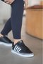 Women's Black and White Orthopedic Non-Slip Sole Daily Sneakers 058-K - 2