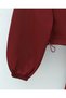 Zippered Waist, Elastic Sleeves, Dabl Fabric Double Set - Burgundy - 2