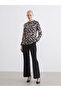 Black Tie Neck Floral Blouse - 2