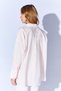 Women's Powder Color Oversized Poplin Shirt with Short Front and Long Back - 8
