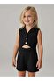 Girl's Low-Cut Detailed Design Jumpsuit
