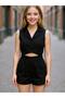 Girl's Low-Cut Detailed Design Jumpsuit - 2