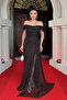 Lace Fabric Degaje Collar Evening Dress - Brown