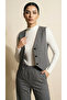 Women's Gray Striped Vest Top and Bottom 3-Piece Set
