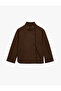 Long-sleeved, button-down, oversized cashmere jacket with shepherd's stitch detail and funnel collar. - 3
