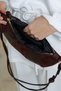 Croissant Model Women's Crossbody and Shoulder Bag with Suede and Leather Details - 8