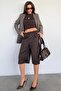 Bitter Brown 100% Cotton Pocketed Fabric Bermuda Shorts Mg2640 - 5