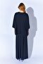 Women's Black 172 Low-Sleeve Blouse and Long Pique Modal Skirt Set - 7